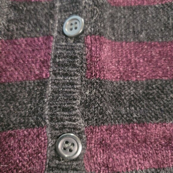 Jones New York Size M Womens Cardigan Sweater Striped Button-Front - Picture 7 of 7